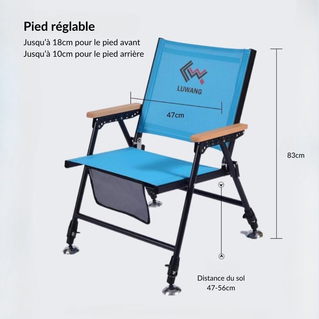 Chaise pliante de pêche tout-terrain ultra-légère
