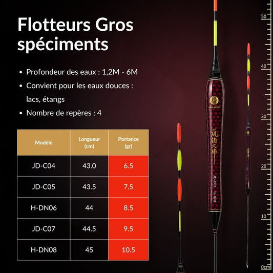Flotteur Lumineux Lai Fishing Rouge et Noir