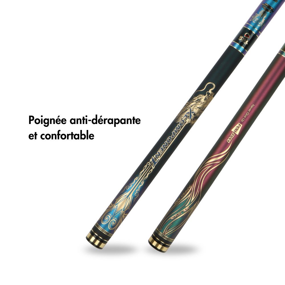 Canne à pêche chinoise Dragon x7 en carbone