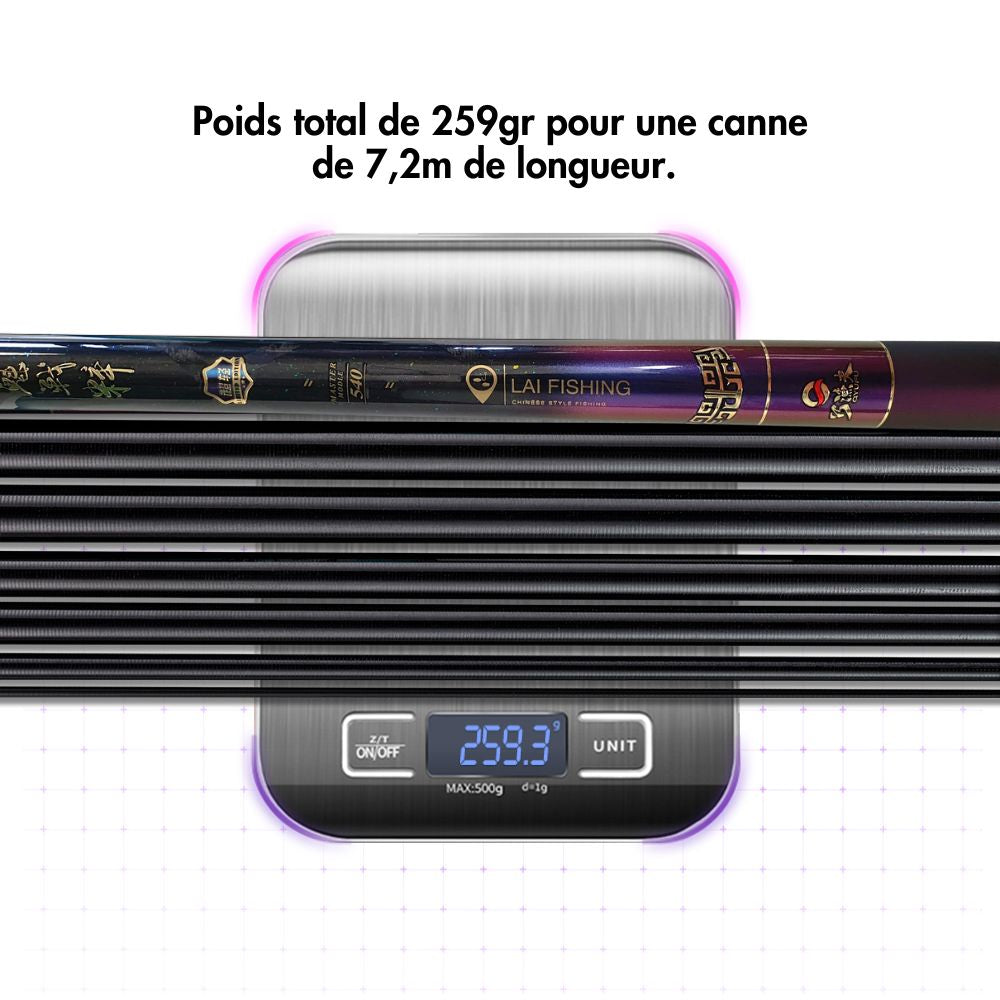 Canne au coup légère polyvalente - Série Violette II