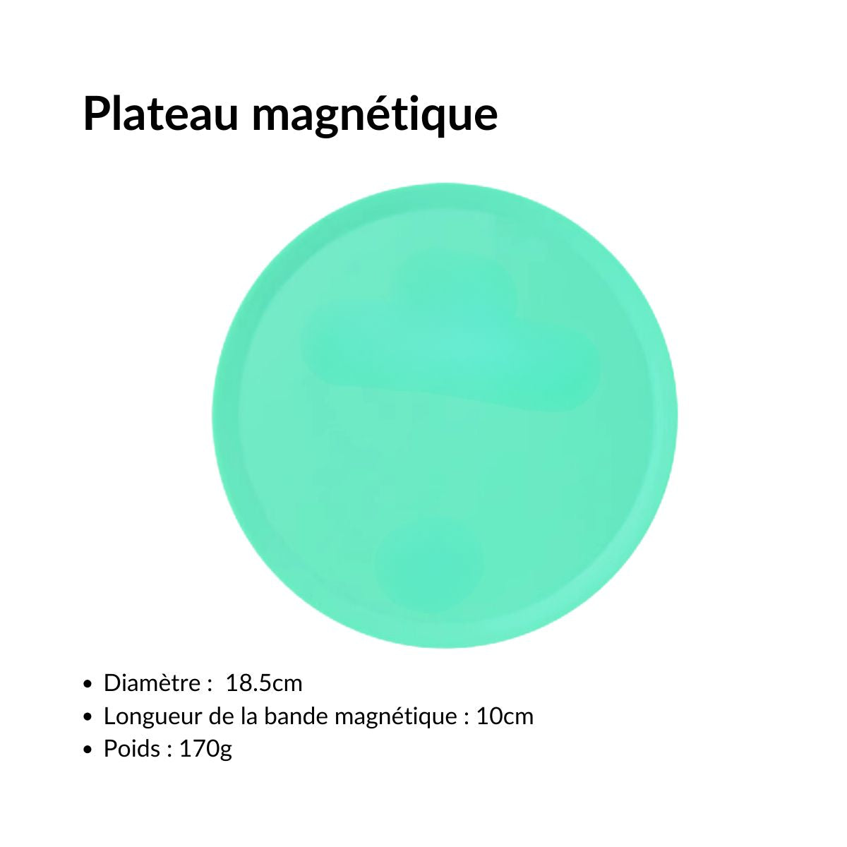 Plateau de pêche magnétique avec boîte d'appats