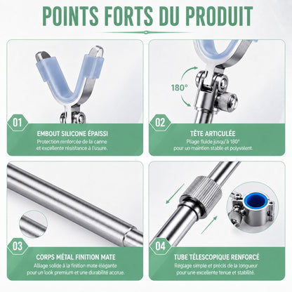 Support de canne télescopique 44cm