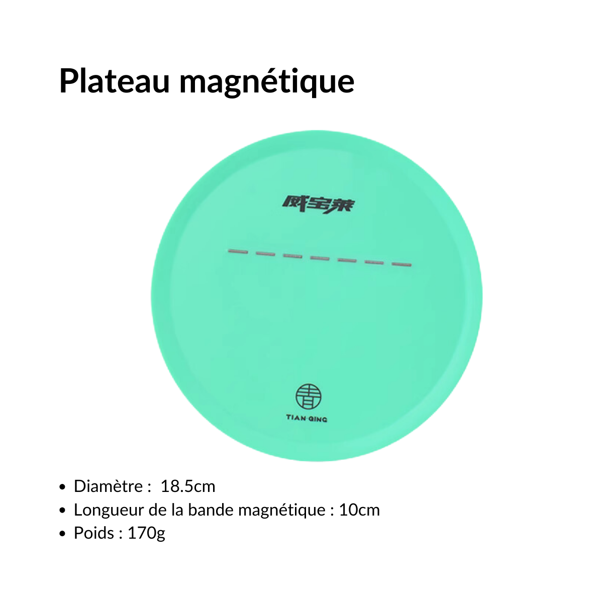 Plateau magnétique de pêche pour appâts