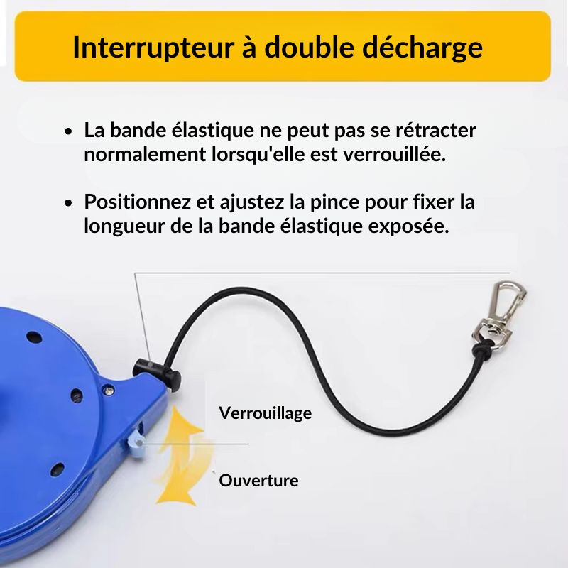 Dérouleur de securité 20M accroche pour canne