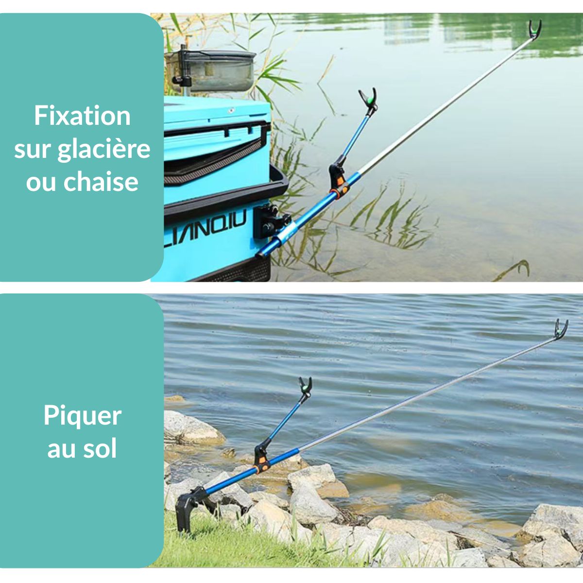 Support de canne à pêche télescopique 1M70