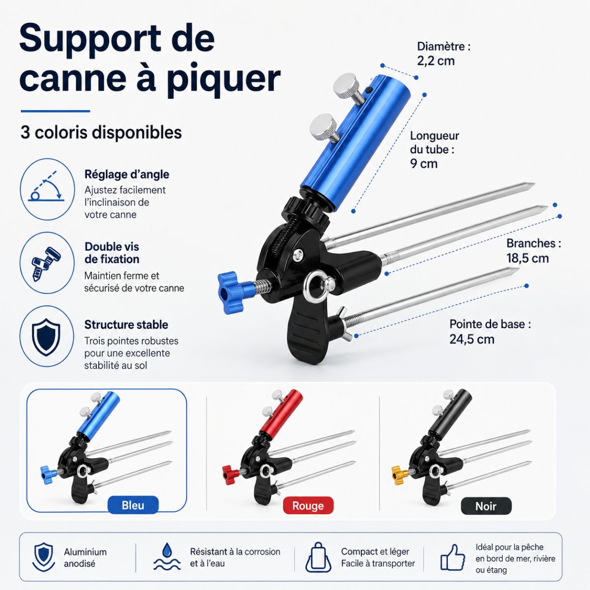 Support de canne à piquer