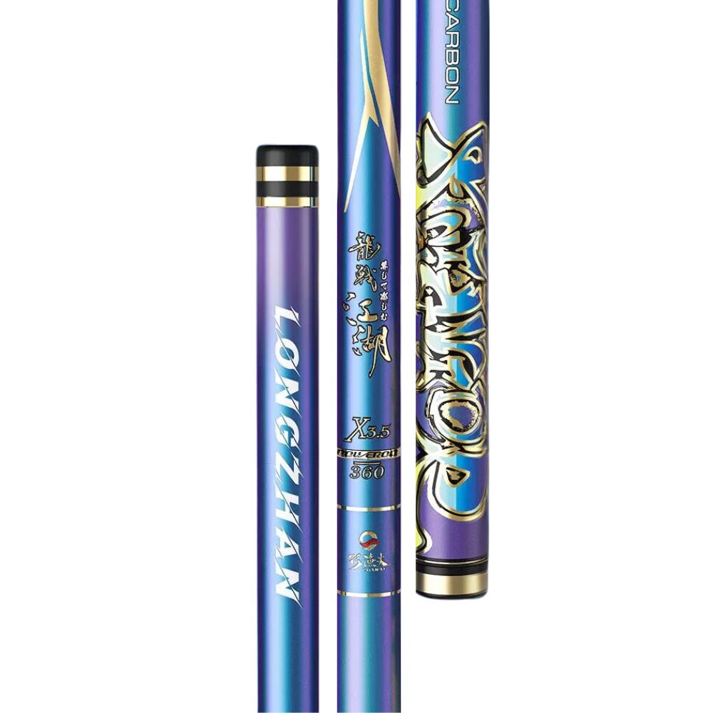 Canne à pêche chinoise Dragon x3.5 - Série Bleu Violet