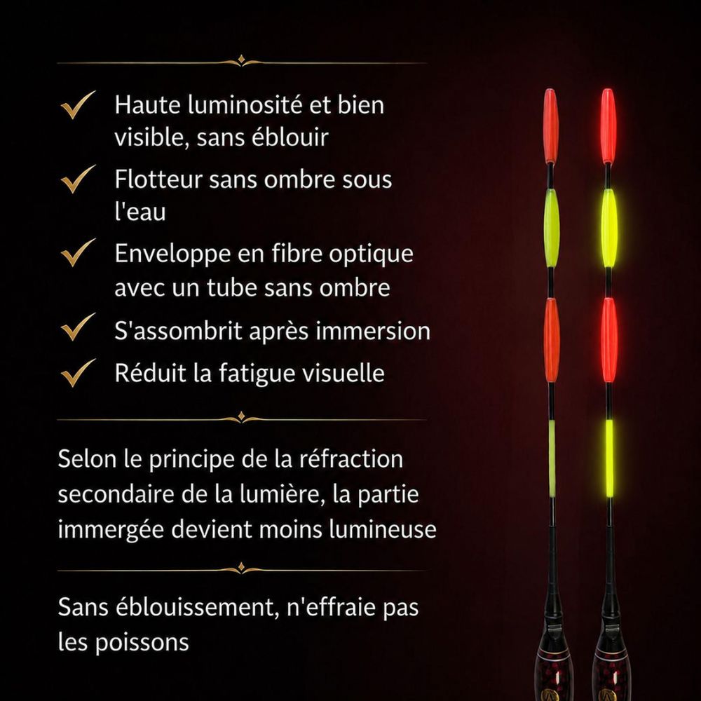 Flotteur Lumineux Lai Fishing Rouge et Noir