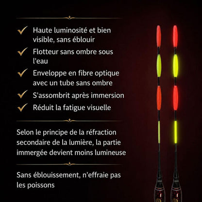 Flotteur Lumineux Lai Fishing Rouge et Noir