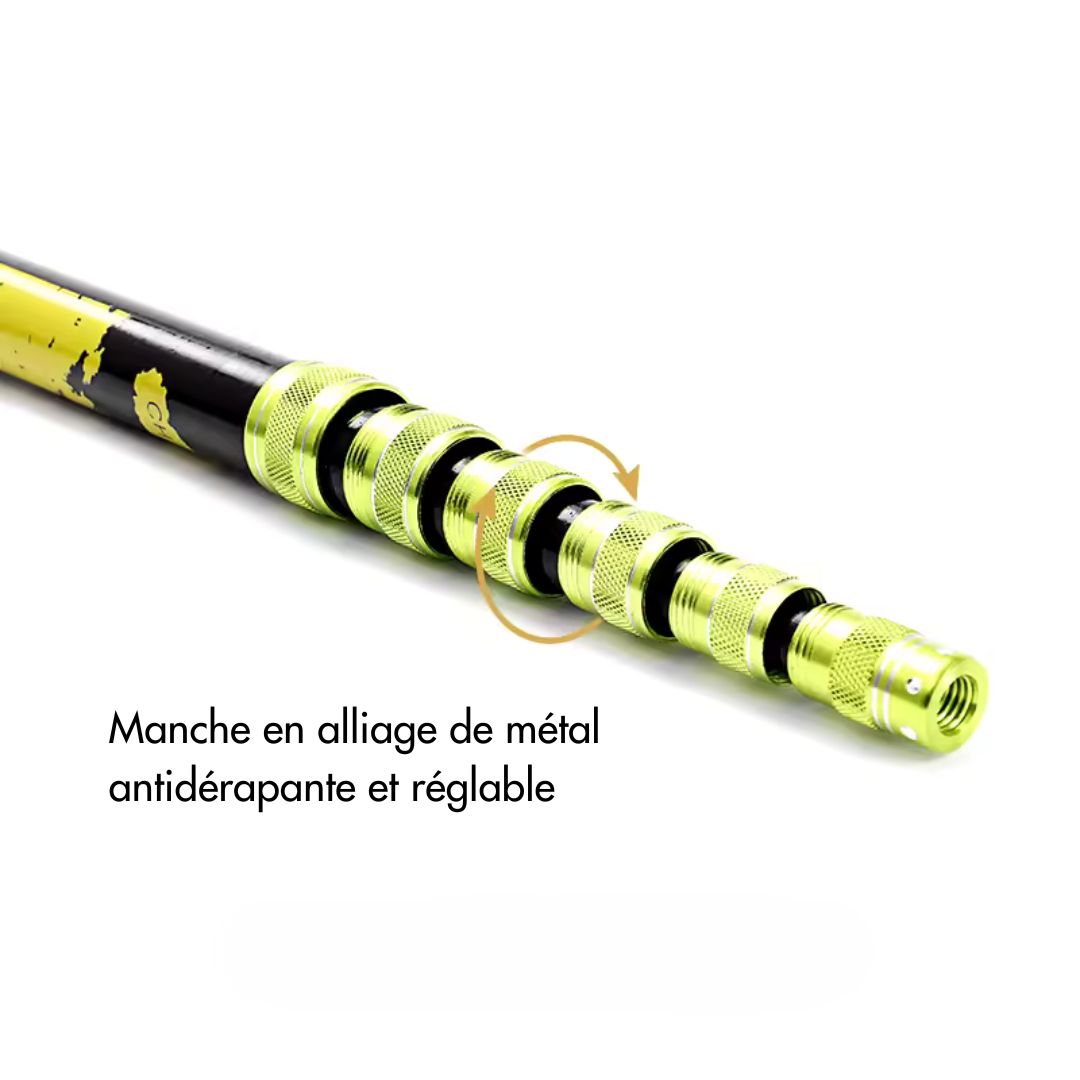 Manche d'épuisette téléscopique - Diam de vis : 8mm
