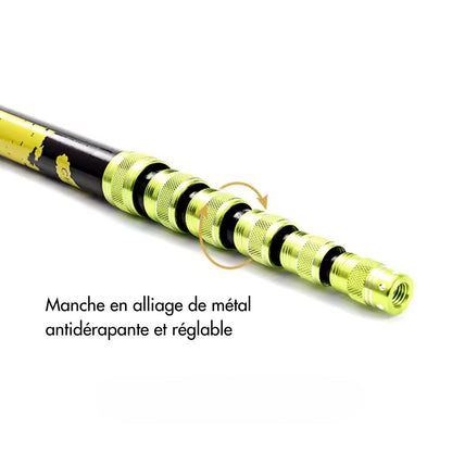 Manche d'épuisette téléscopique - Diam de vis : 8mm