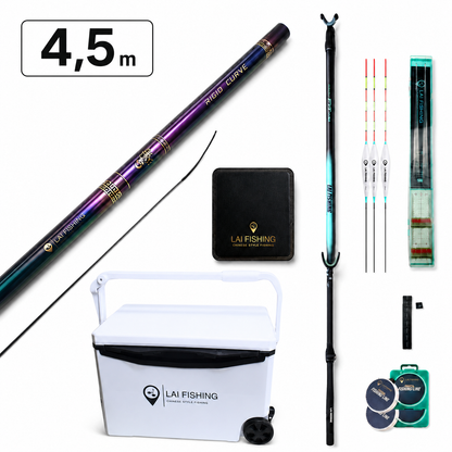 Kit de pêche au coup série violette II - 4.5m avec glacière