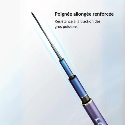 Canne à pêche chinoise Dragon x3.5 - Série Bleu Violet