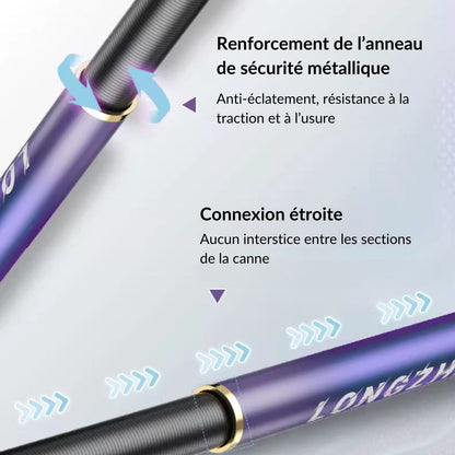 Canne à pêche chinoise Dragon x3.5 - Série Bleu Violet