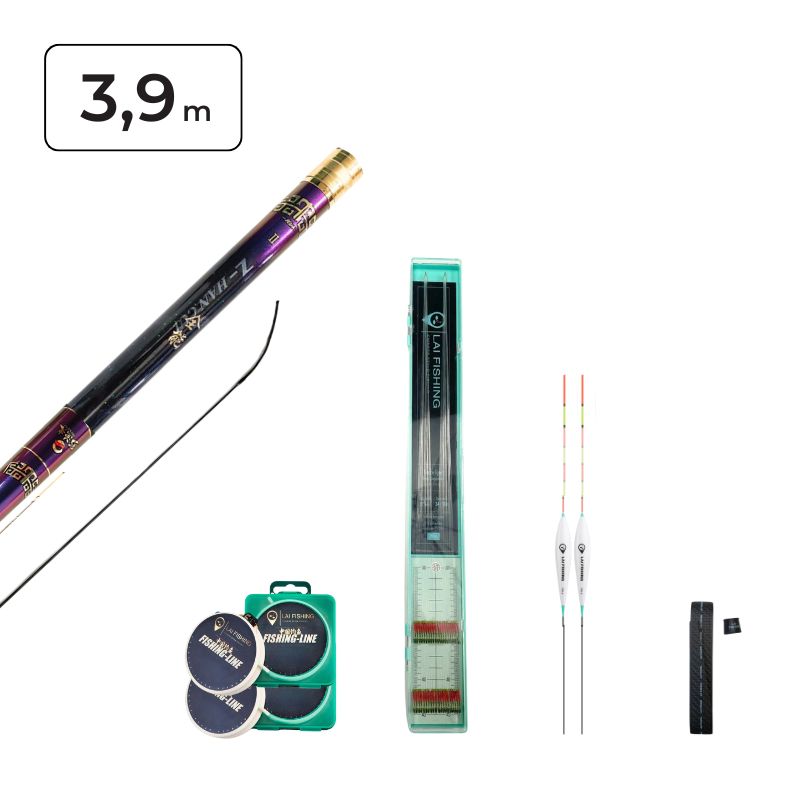 Kit de pêche au coup série violette II - 3.9m