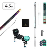 Kit de pêche au coup série violette II - 4.5m avec chaise