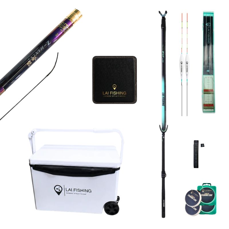 Kit de pêche au coup série violette II avec glacière